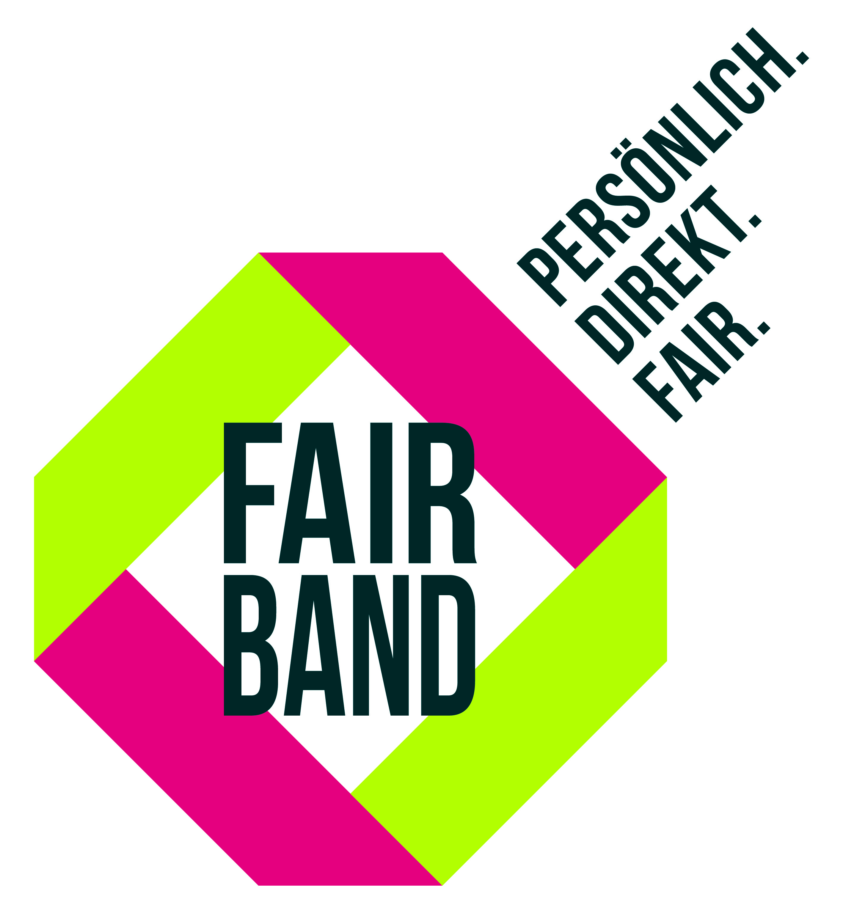 Logo FAIRBAND mit Claim VORABVARIANTE 1